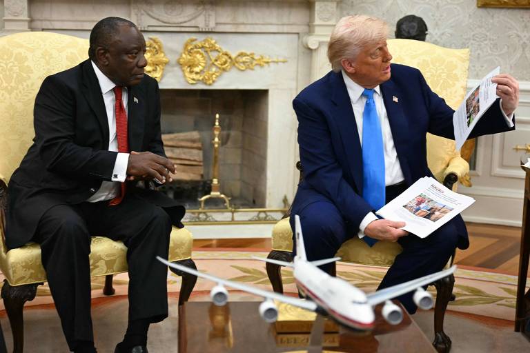 Trump usa acusação de falso 'genocídio branco' para encurralar presidente da África do Sul