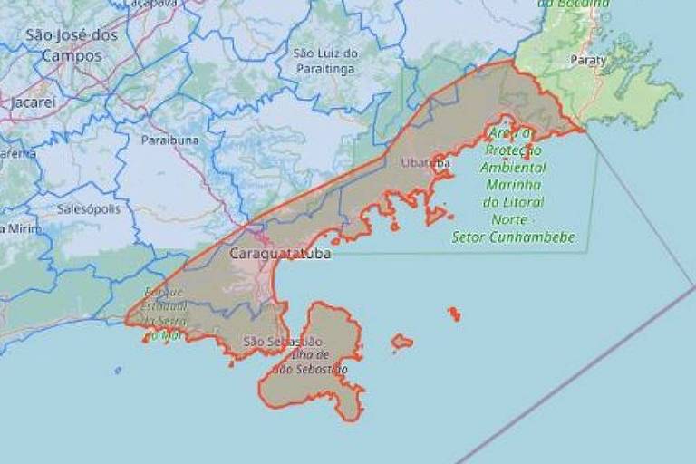 Defesa Civil emite alerta severo para chuva em Ubatuba, no litoral de SP