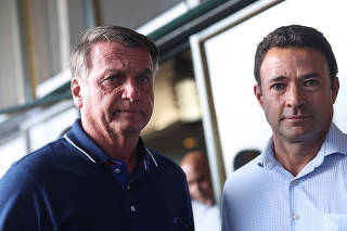 Former Brazilian President Jair Bolsonaro arrives at Congonhas airport in Sao Paulo