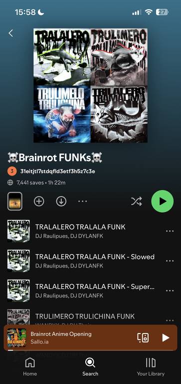 'Brain rot', série de vídeos virais do TikTok, estampa camisetas e vira funk