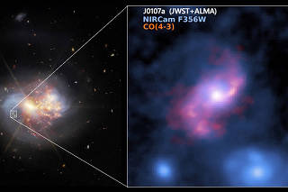 Massive and extremely active barred spiral galaxy captured by instruments