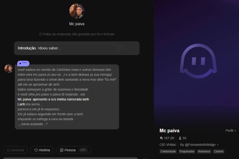 Sites de 'amigos artificiais' ganham popularidade no Brasil e atraem atenção de Meta e Google