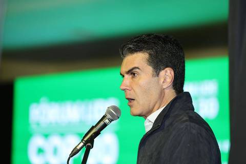 O governador do Pará, Helder Barbalho (MDB), durante evento do Lide no Mato Grosso do Sul