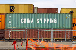 Shipping containers at the Port of Montreal