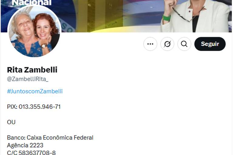 Zambelli diz ter transferido controle de redes sociais à mãe para evitar bloqueios