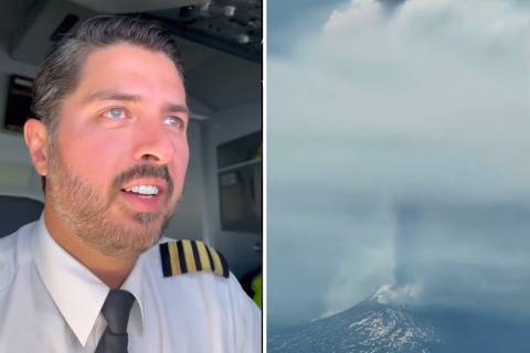 Nas imagens gravadas por Rafael Santoro, é possível ver uma gigantesca nuvem cinza tomando o céu