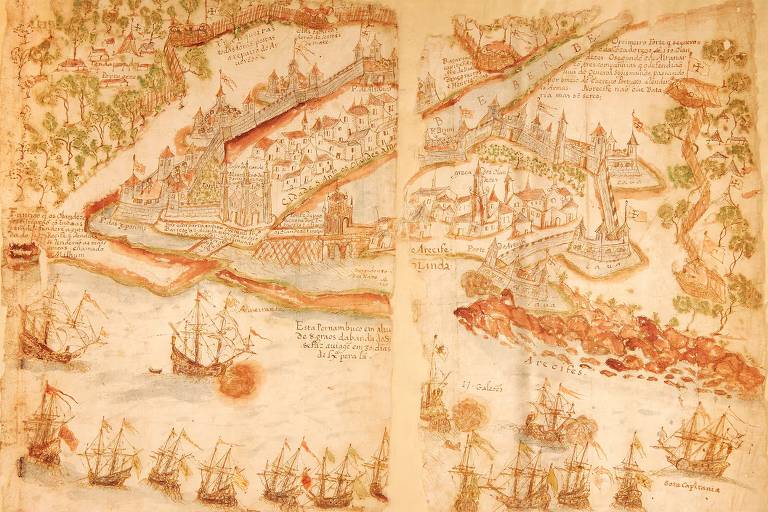 Desenho antigo que mostra holandeses sendo expulsos de Pernambuco é descoberto