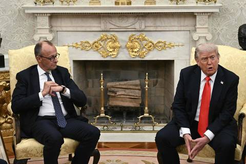 US President Donald Trump and German Chancellor Friedrich Merz meet in the Oval Office of the White House in Washington, DC, on June 5, 2025. A month into his job, the conservative Merz, 69, will try to build a rapport with the mercurial Trump as he seeks to maintain good ties with the country he considers post-war Germany's 