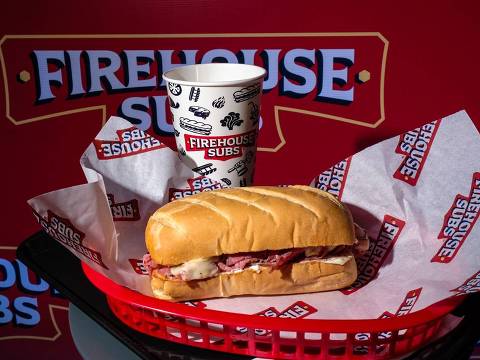 Sanduíche da Firehouse Subs, lanchonete americana que ganha filial no Brasil
