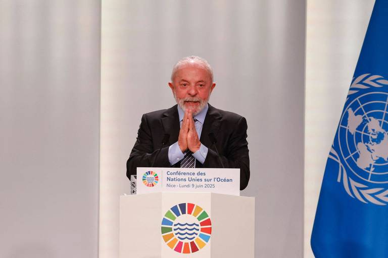 Em Nice, Lula discursa sobre 'Amazônia azul' em agenda encurtada por resfriado