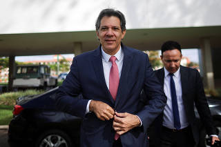 Brazil's Finance Minister Fernando Haddad arrives to attends meeting in Brasilia