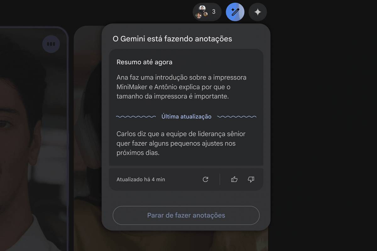 Esta reunião será um email: IA do Google agora resume e transcreve chamadas do Meet
