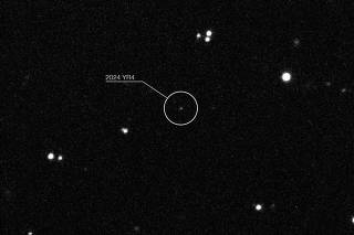 An image of the asteroid 2024 YR4 taken by the European Southern Observatory's Very Large Telescope