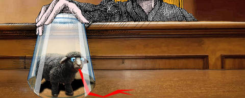 Ilustração de Ariel Severino para coluna de Wilson Gomes de 11 de junho de 2025