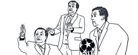Ilustração de Luiza Pannunzio para coluna de Ricardo Araújo Pereira de 15 de junho de 2025