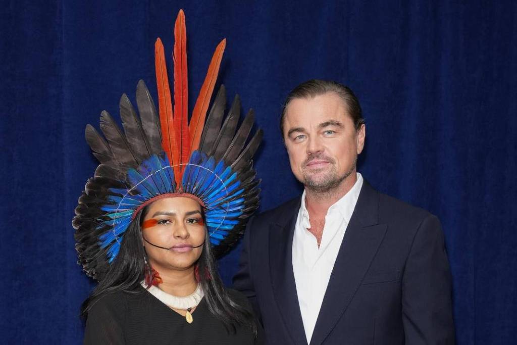 Líder indígena brasileira apresenta filme ao lado de Leonardo DiCaprio, que fala sobre a COP 30