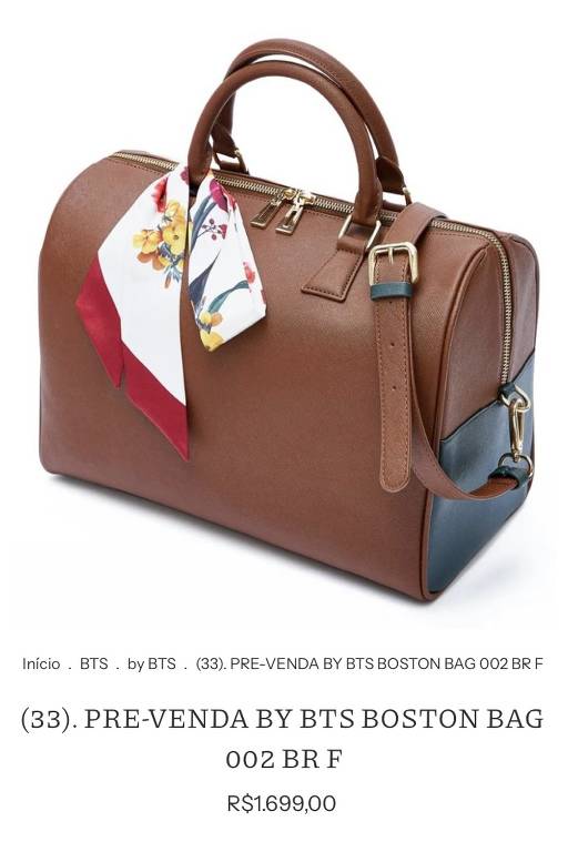 Veja preços dos produtos da loja do BTS