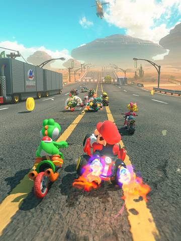 Cena do jogo 'Mario Kart World', que será lançado para Nintendo Switch 2