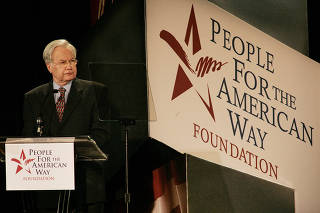 FILE PHOTO: Journalist Bill Moyers speaks at Spirit of Liberty dinner in Beverly Hills.