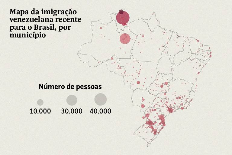 Imigração no Brasil tem impulso venezuelano e cresce 70% após cinco décadas em queda