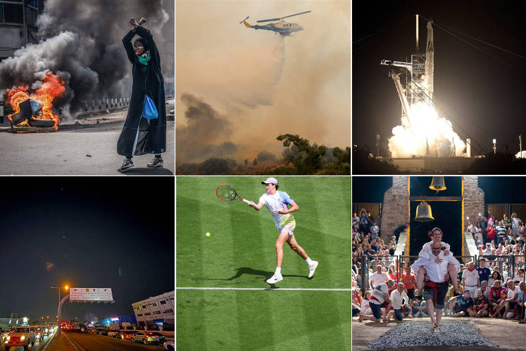 6 imagens que marcaram a semana ao redor do mundo, descritas em detalhe no resto da galeria.