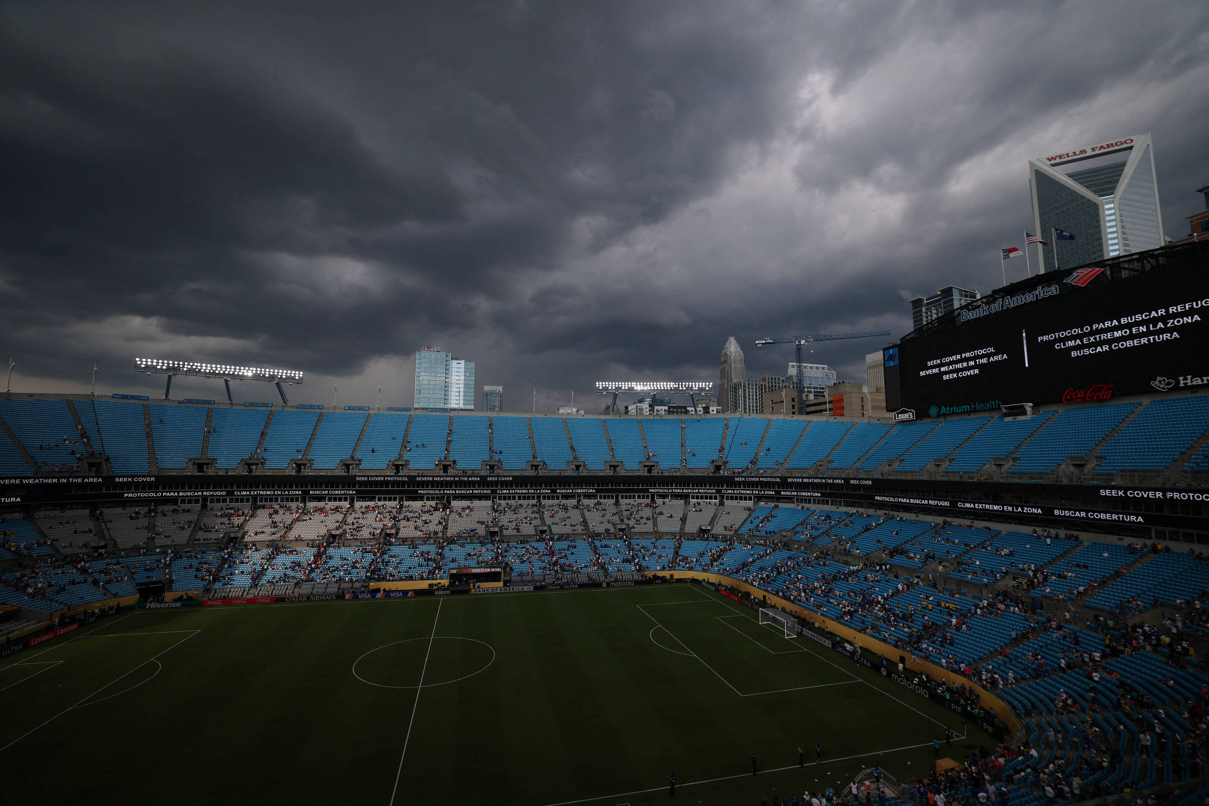 Ameaça de raios volta a atrasar programação da Copa do Mundo de Clubes