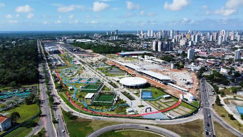 A drone view shows the 