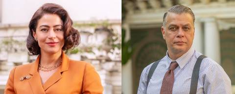 Carol Castro e Fábio Assunção como Clarice e Juliano de 'Garota do Momento'