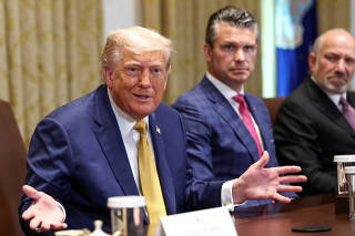 U.S. President Trump holds a cabinet meeting at the White House in Washington