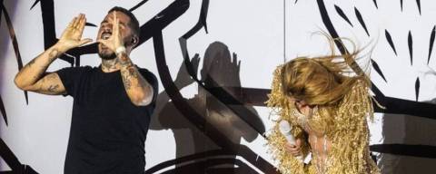 Adriano Ruan no show da cantora Joelma