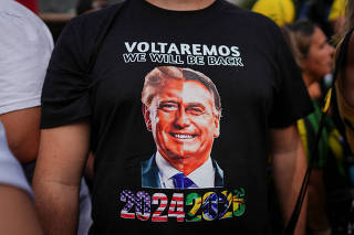 Demonstration against former Brazilian President Jair Bolsonaro's judicial process in Sao Paolo