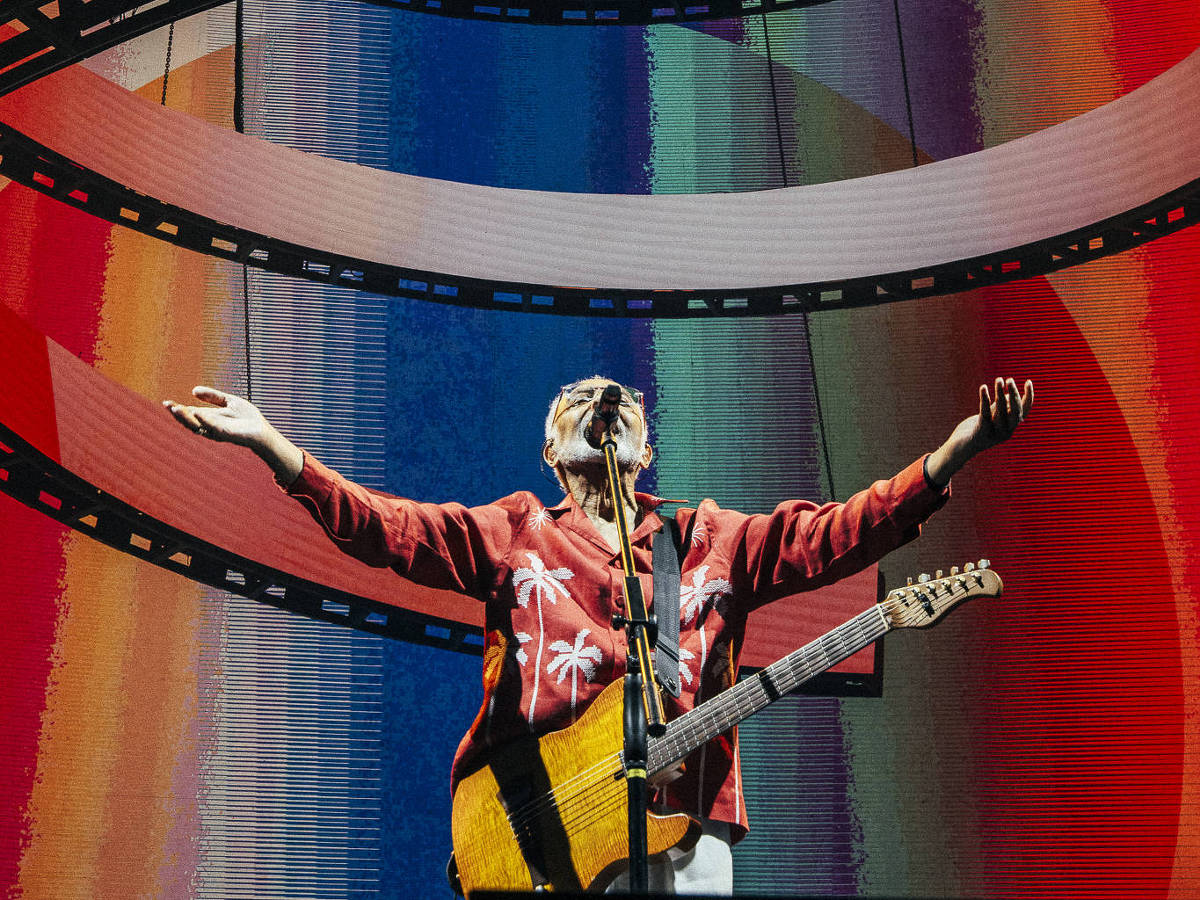 Gilberto Gil durante show da turnê 'Tempo Rei'