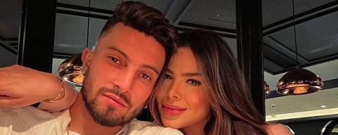 Vitoria Schneider Telles com o marido Alex Telles