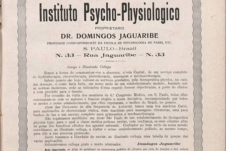 Instituto Psycho-Physiologico do doutor Jaguaribe