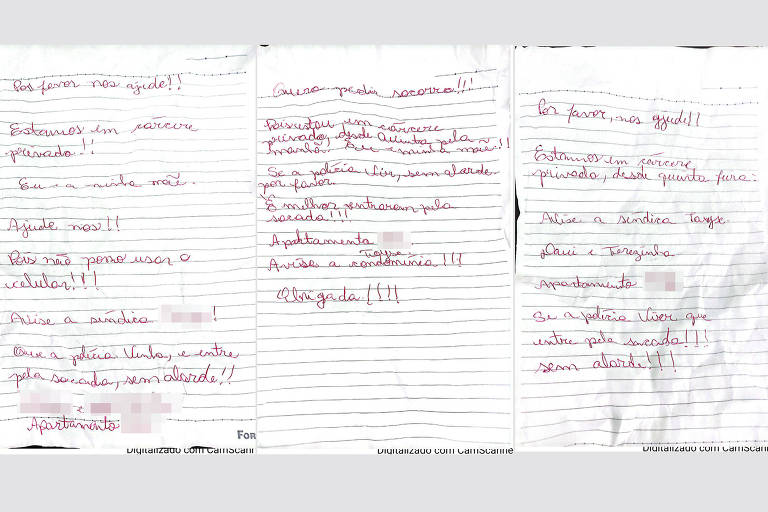 Mãe e filha são resgatadas de cativeiro após jogarem bilhetes pedindo socorro no PR