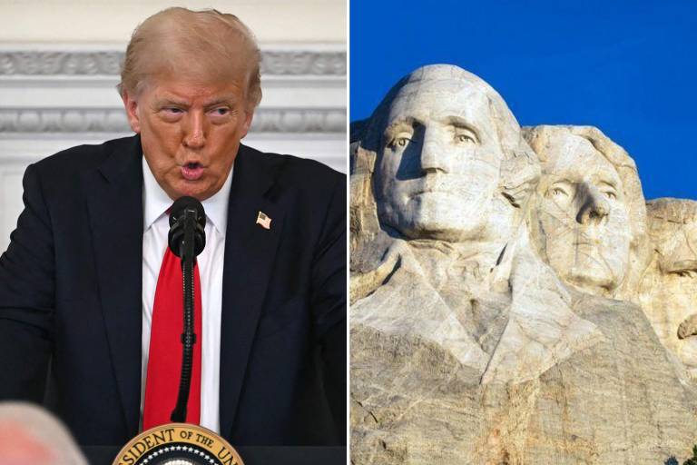 Trump ainda sonha com rosto no Monte Rushmore, mas ideia é rejeitada; entenda
