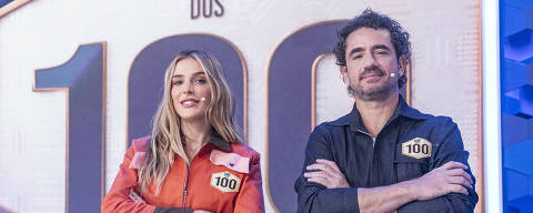 Os apresentadores do reality Rafa Brites e Felipe Andreoli