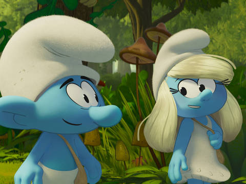 Cena da animação 'Smurfs' 