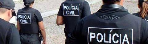 Policiais civis de São Paulo durante treinamento de formação