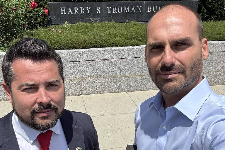 Empresário avisará EUA que contas de mulher de Eduardo Bolsonaro foram bloqueadas