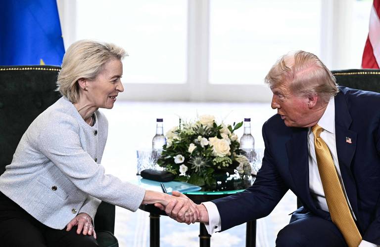 Trump e chefe da UE se encontram para evitar guerra comercial e veem boas chances de acordo