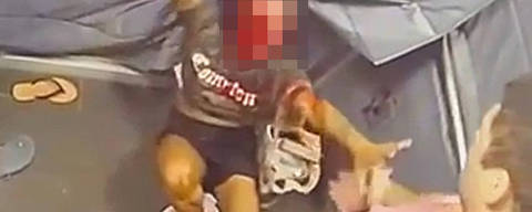 NATAL , RN , 26..07.2025 , BRASIL , Um homem foi flagrado por câmeras de segurança espancando a namorada com mais de 60 socos, dentro de um elevador, em um condomínio de luxo, na zona sul de Natal (RN), no último sábado (26/7). Surrada quase até a morte, a vítima, de 35 anos, teve múltiplas fraturas no rosto e no maxilar. Ela será submetida a uma cirurgia ainda esta semana.Credito Reproduçao DIREITOS RESERVADOS. NÃO PUBLICAR SEM AUTORIZAÇÃO DO DETENTOR DOS DIREITOS AUTORAIS E DE IMAGEM