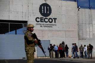 FILE PHOTO: Media tour at CECOT prison in Tecoluca