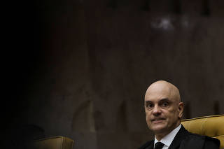 Brazil's Supreme Court Judge Alexandre de Moraes attends a session of the Supreme Court in Brasilia