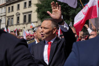 Karol Nawrocki sworn-in as the new president of Poland, in Warsaw