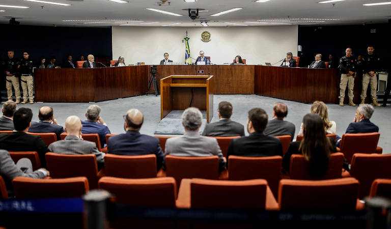 Jair Bolsonaro em audiência no STF.