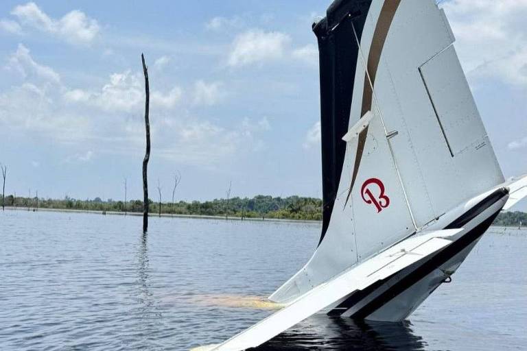 Piloto atira avião com drogas em represa no Amazonas após ser perseguido por caças da FAB
