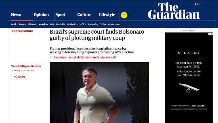 175762184568c32e55d0007_1757621845_16x9_md Jornais e sites pelo mundo repercutem condenação de Jair Bolsonaro; veja