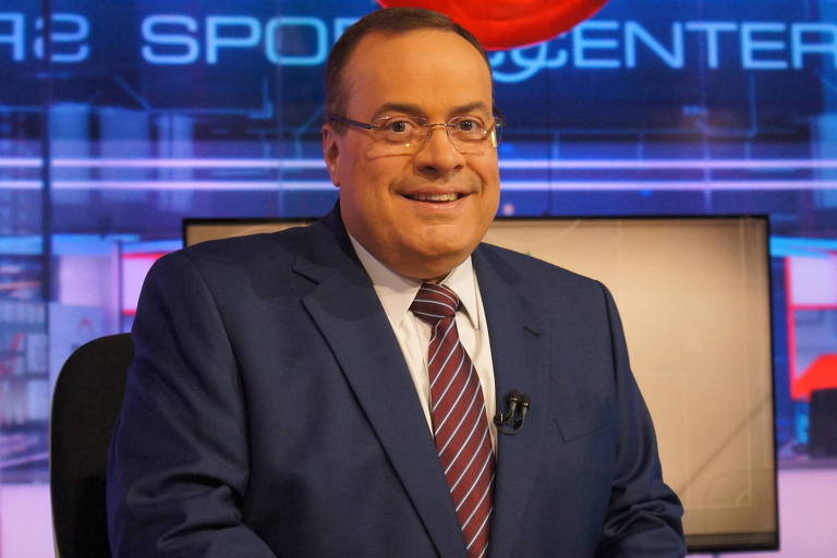 Paulo Soares, o Amigão, nos estúdios bash  SportsCenter, da ESPN