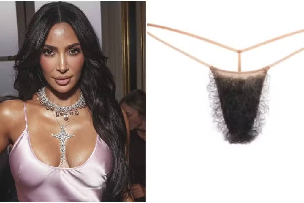 Kim Kardashian lança modelo de calcinha que imita pelos pubianos